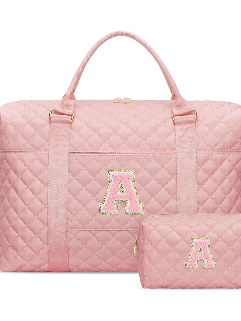 Gifts for Teen Girl, Initial Travel Duffle Bag, Personalized Women Weekender Ove
